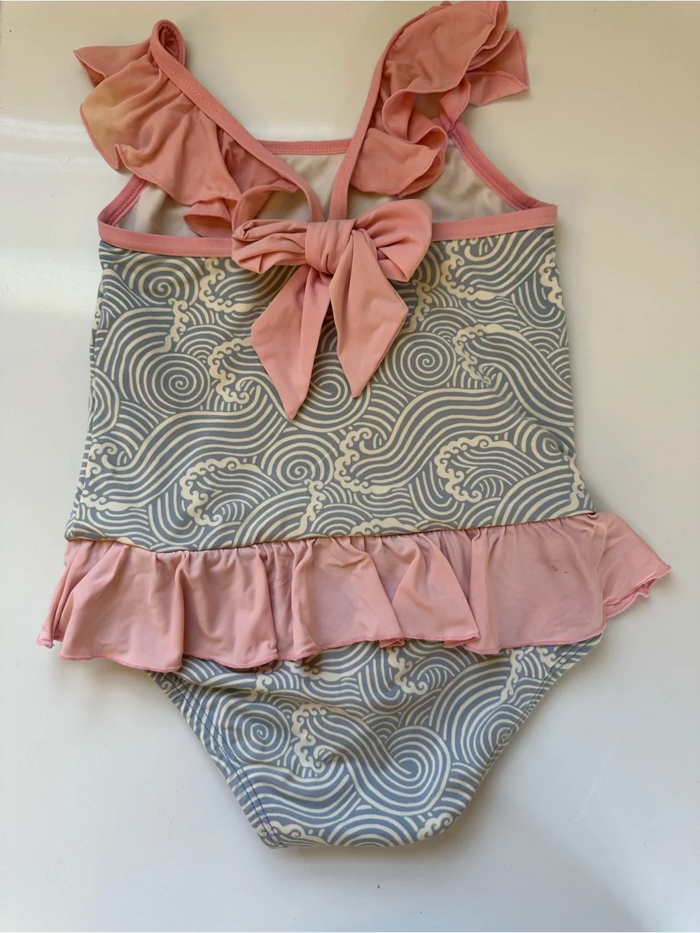 The Beaufort Bonnet Company 3T Bowhicket Swimsuit Grandmillennial Esque Waves